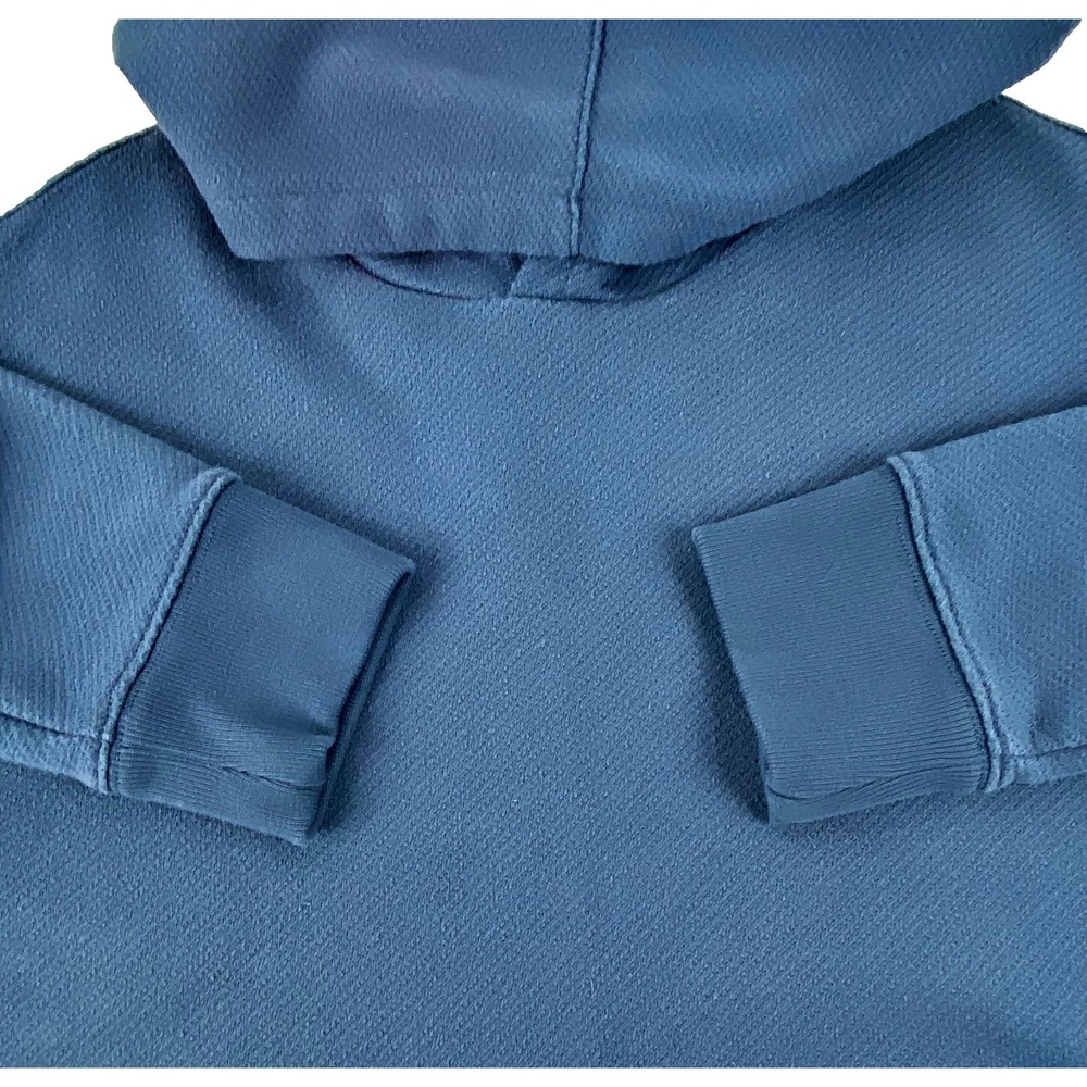 Gap Hooded Sweater Men's L Blue Knit Long Sleeves Hoodie Textured Pullover LKNU